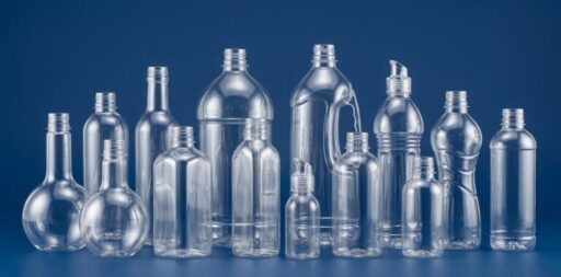 Clear food-grade PET edible oil and cooking oil bottles in various shapes manufactured by Alpha Plastic BD in Bangladesh.